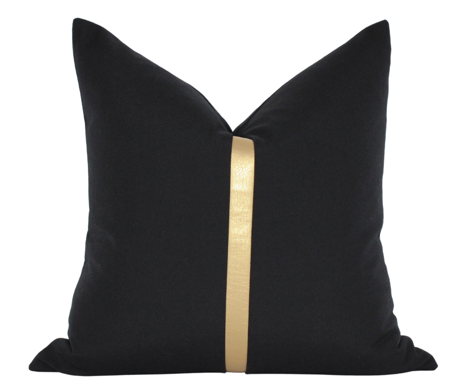 Luxury Black and gold Cover Pillow| 19x19 Black and gold Cover Pillow