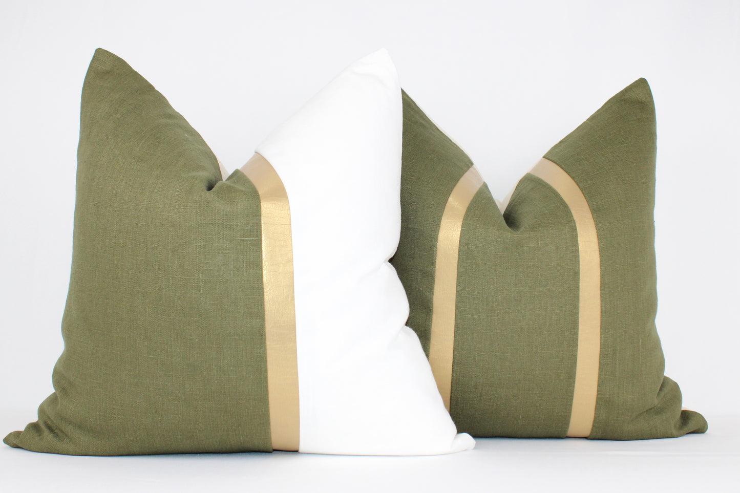 Moss Linen Cover Pillows