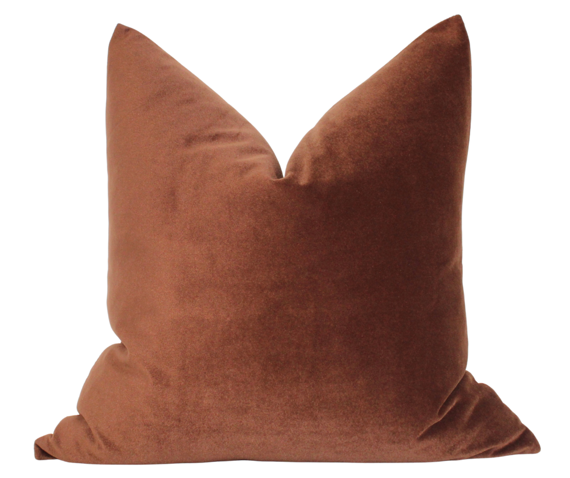 Brown Velvet Cover Pillow| Cozy Brown Velvet Pillow 