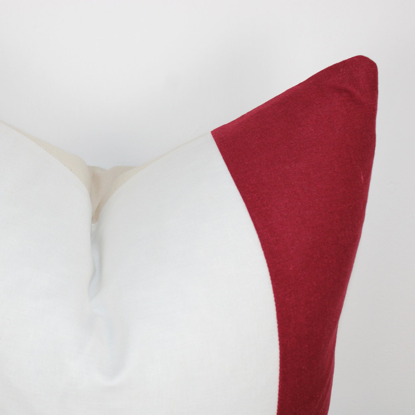 Colorblock Red Cover Pillow