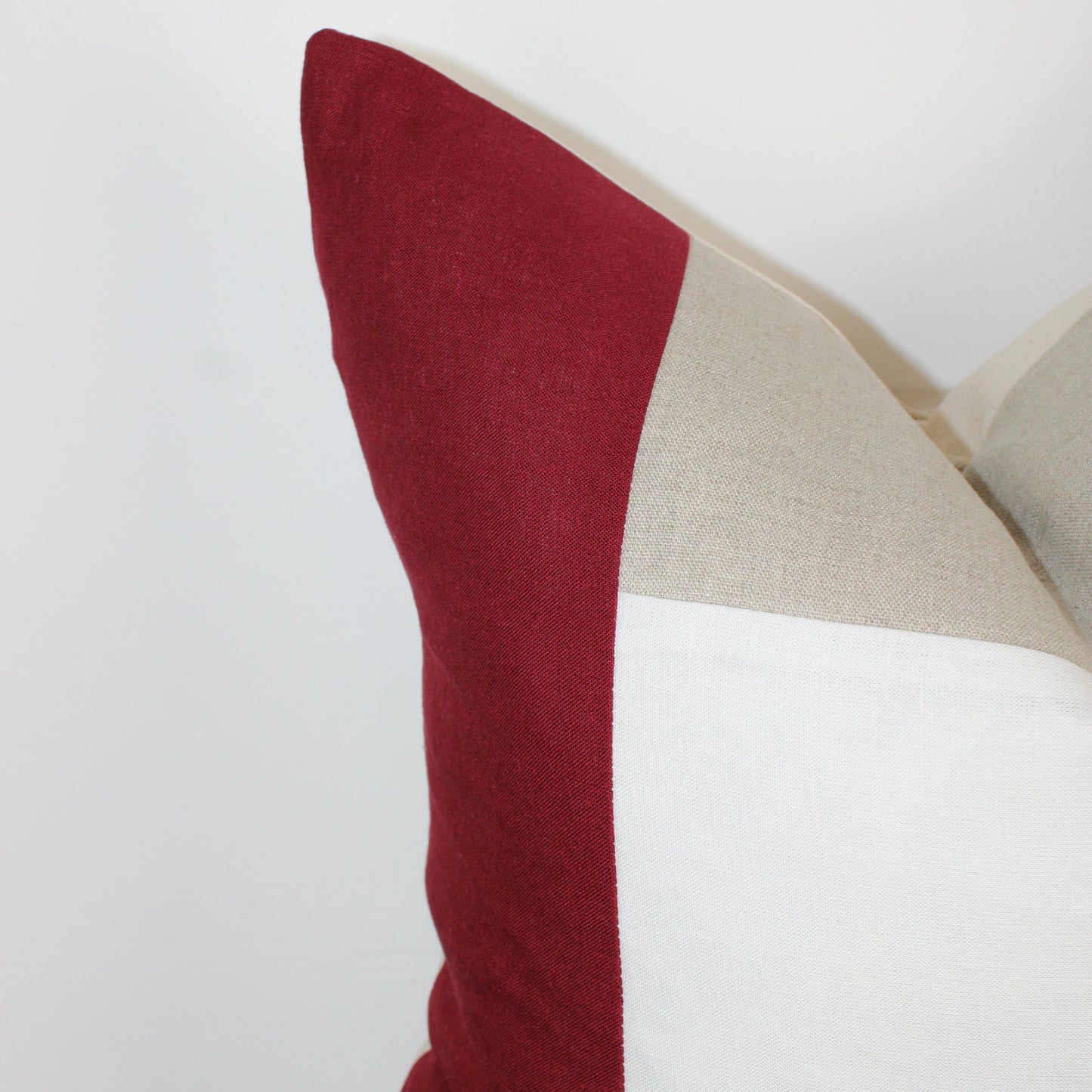 Colorblock Red Cover Pillow