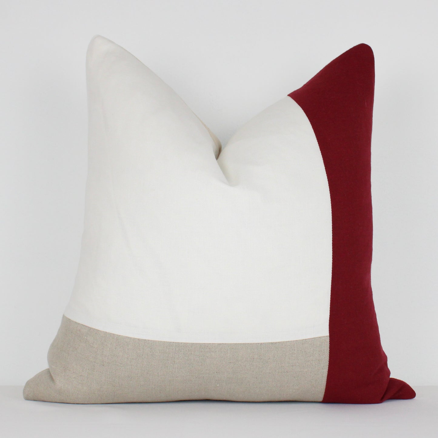 Colorblock Red Cover Pillow