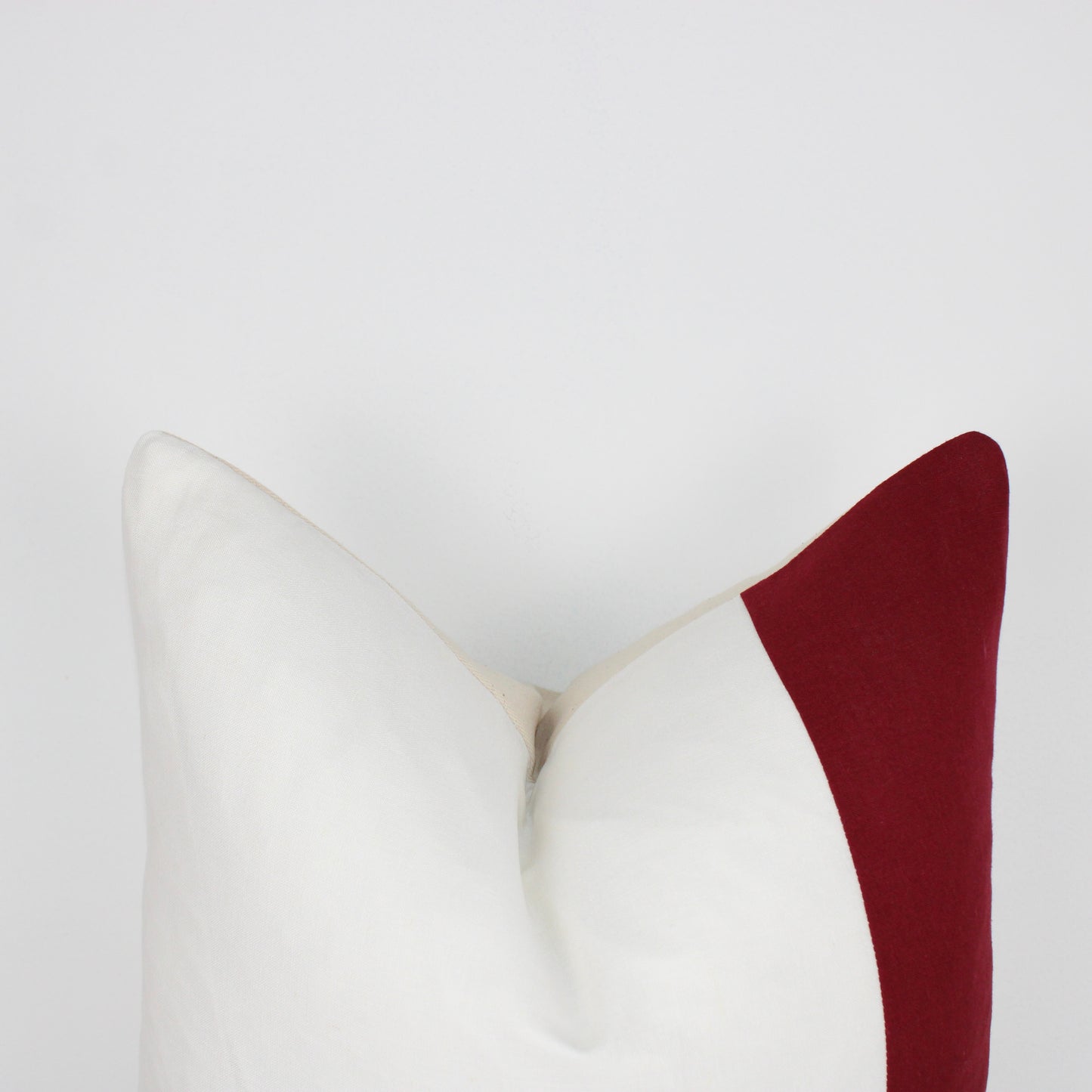 Colorblock Red Cover Pillow