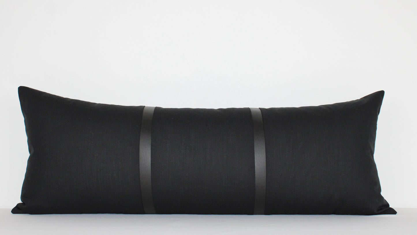 Extra large Lumbar Cover Pillow| All In black Covers