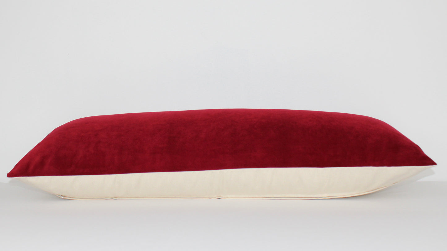 Cherry Red Velvet Cover Pillow