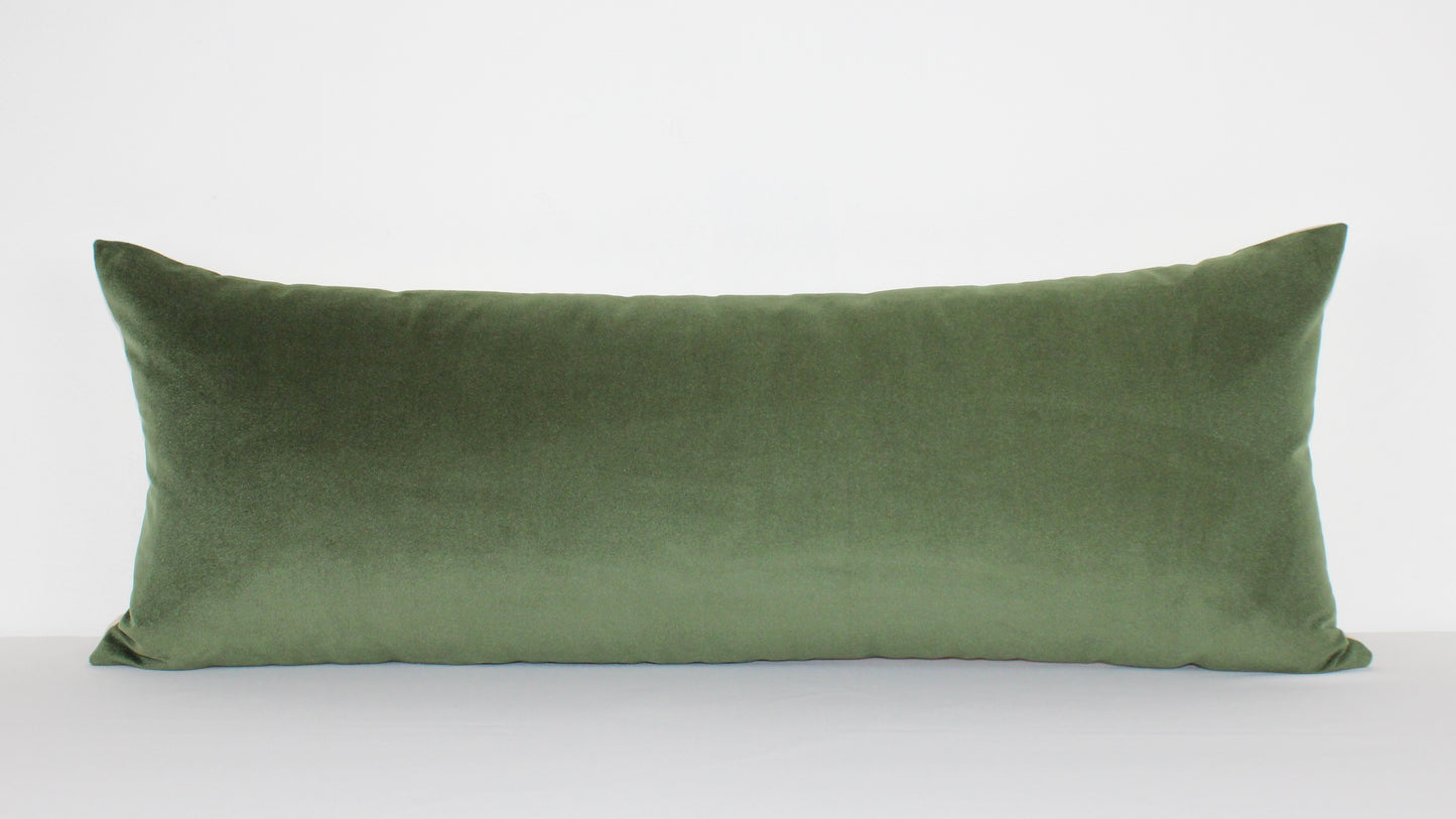 Green Velvet Extra Large Lumbar